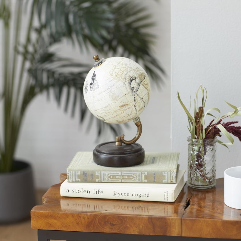 Deco 79 Wood Globe, 5" x 5" x 8", Yellow - Image 5